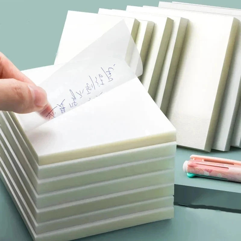 50 folhas transparentes à prova d'água postou-o bloco de notas bloco de notas adesivos blocos de notas post-its para material escolar papelaria material de escritório