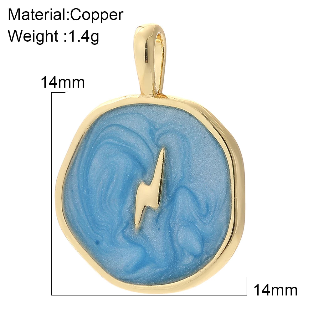 Cute Heart Flower Evil Blue Eye Necklace For Women Gold Color Boho Sun Star Dije Diy Pendant Stainless Steel Chain High Quality