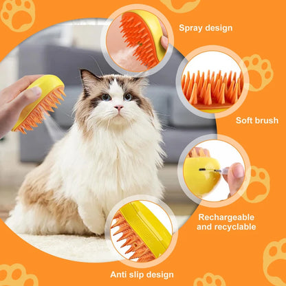 3 in 1 Pet Brush Cat Steam Brush Comb Dog Brush Electric Spray Cat Hair Brushes Massage Pet Grooming Hair Removal Combs