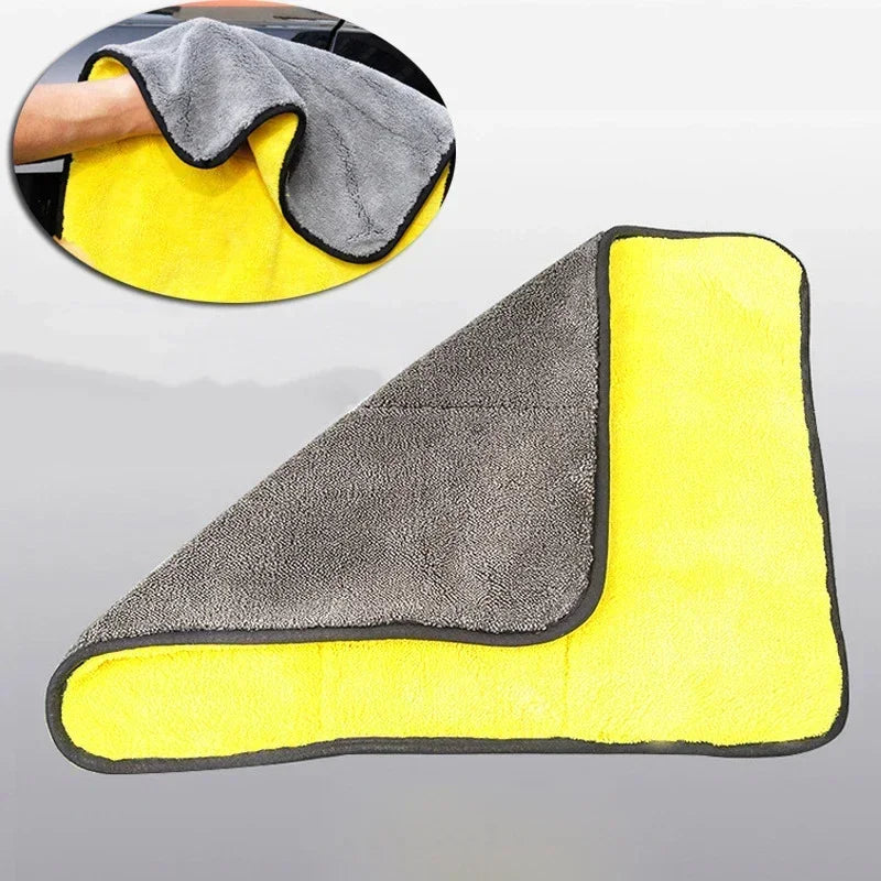 Car Body Cleaning Wipe Rag Water Absorption Drying Cloth Car Microfiber Washing Towels Soft  Double Layer Thicken