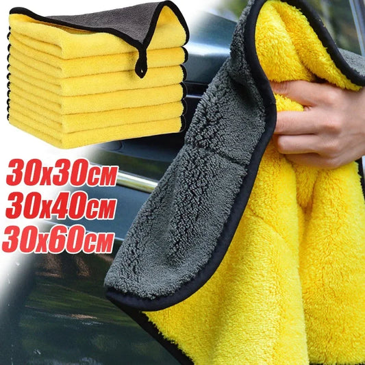 Car Body Cleaning Wipe Rag Water Absorption Drying Cloth Car Microfiber Washing Towels Soft  Double Layer Thicken