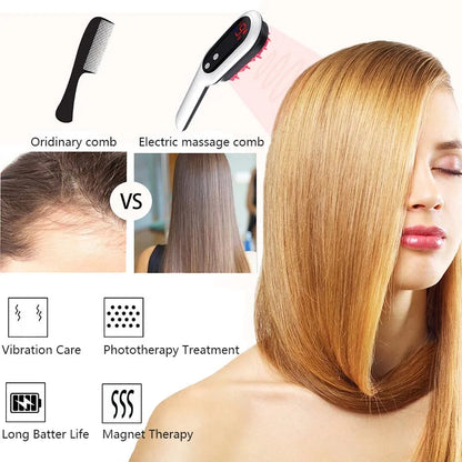 Alwafore Head Massage Comb Anti Hair Loss Infrared Hair Growth Comb Scalp Massager Red Light Treatment Head Scalp Massage