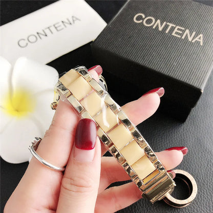 CONTENA 2023 Top Brand Luxury Watches for Women Fashion Creative Steel Bracelet Women's Watches Ladies Quartz Watch Reloj Mujer