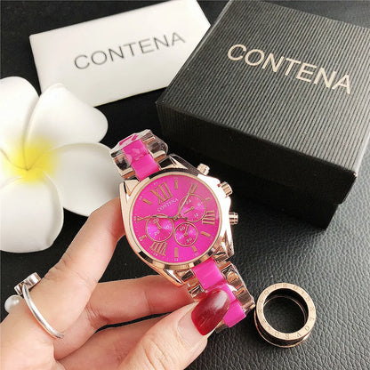 CONTENA 2023 Top Brand Luxury Watches for Women Fashion Creative Steel Bracelet Women's Watches Ladies Quartz Watch Reloj Mujer