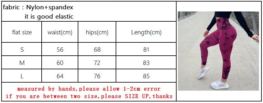 23 Colors Tie Dye Seamless Leggings Push Up Women Mallas Sports Fitness Contour Yoga Running Pants Elastic Nylon Tights Leggins