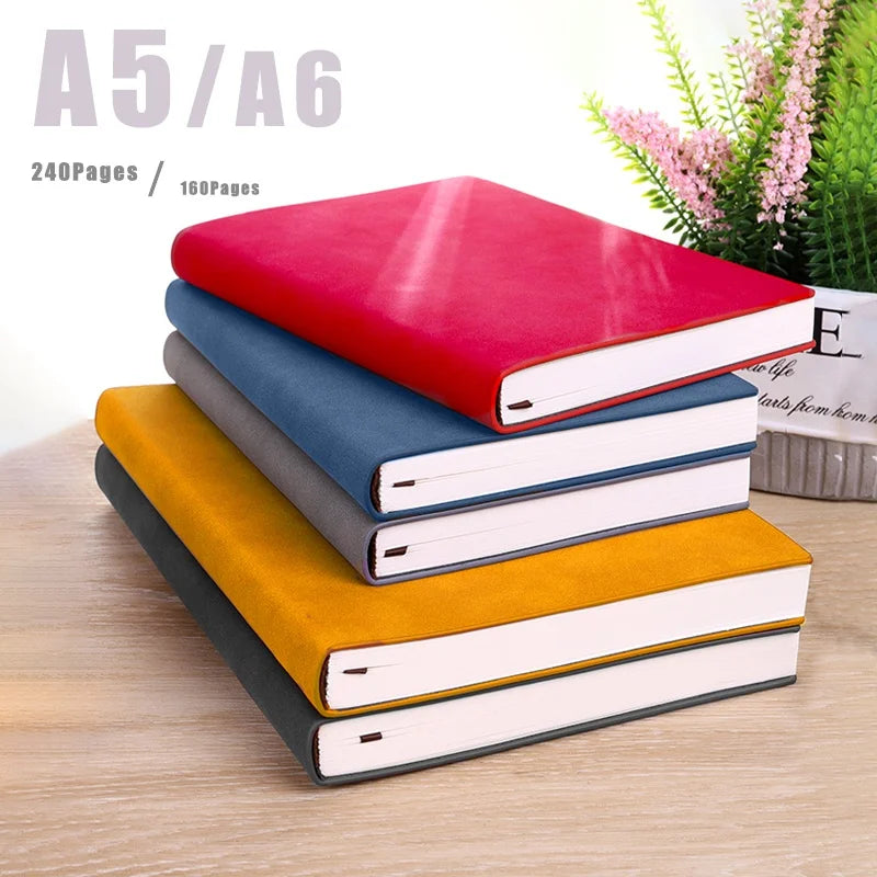 A5 A6 Sheepin Caderno Couro Escritório Diário Bloco de notas Papelaria Estudante Classe pautada Caderno 160 páginas/240 páginas