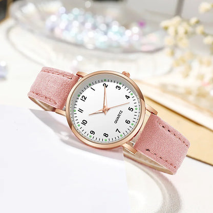 Fashion Watch For Women Leather Quartz Watches Ladies Luxury Back Light Wristwatch Clock relogio feminino