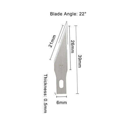 100/50/20Pcs Metal Scalpel Knife Engraving Knife Blades Wood Carving Knife Blade Replacement Surgical Sculpture Cutting Tools