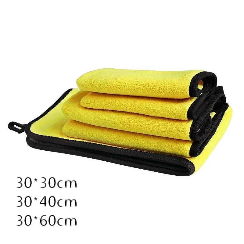 Car Body Cleaning Wipe Rag Water Absorption Drying Cloth Car Microfiber Washing Towels Soft  Double Layer Thicken