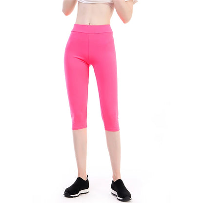 High Waist Push Up Fitness Leggings Crop Wide Waistband Cycling Short Leggings Workout Jogging For Women Training Leggings