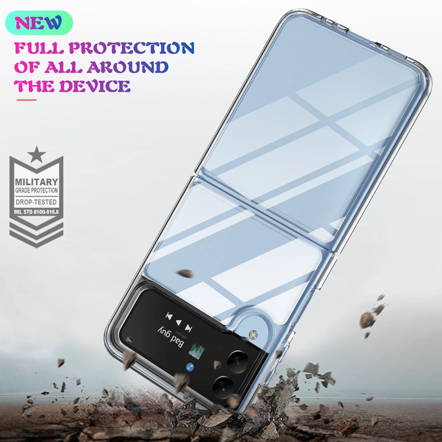 Clear Ultra Thin PC Case for Samsung Galaxy Z Flip 4 6 5 5G flip6 Flip4 Flip5 Flip2 Flip3 Flip 3 2 Anti-Knock Phone Bag