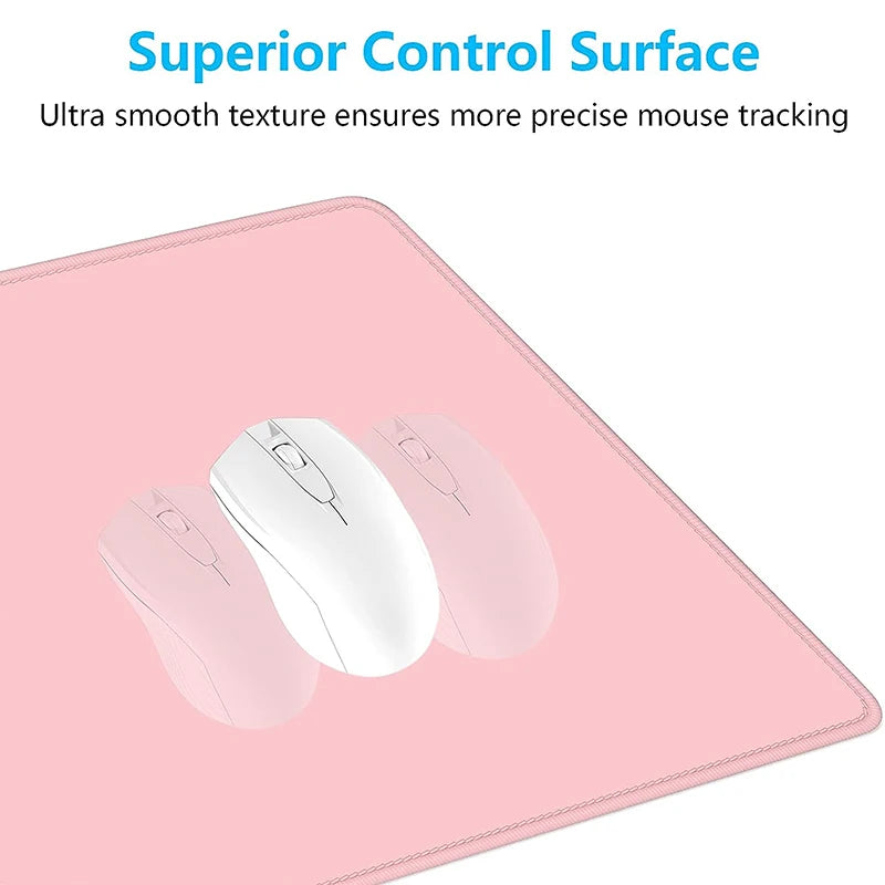 Mouse Pad para computador laptop escritório mulheres grande rosa minimalista mesa tapete meninas xxl 3mm jogo mousepad borracha inferior antiderrapante