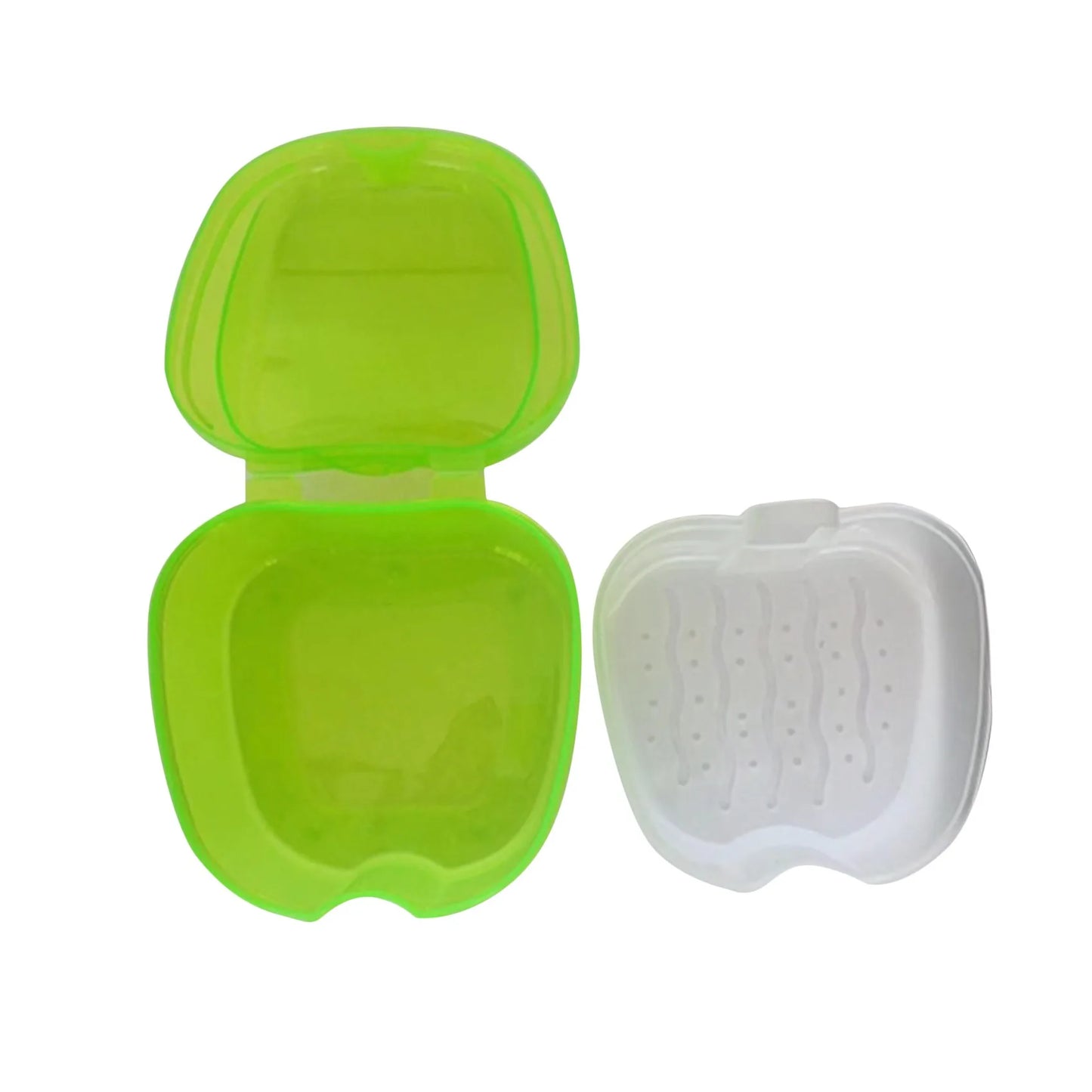 1PC Oral Denture Care Bath Box False Teeth Cleaning Nursing with Hanging Net Container Cleaning False Teeth Bath Case