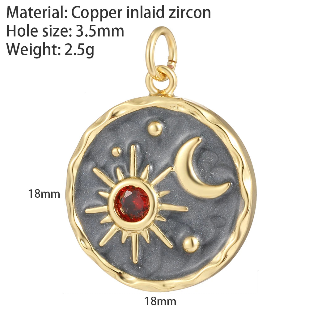 Cute Heart Flower Evil Blue Eye Necklace For Women Gold Color Boho Sun Star Dije Diy Pendant Stainless Steel Chain High Quality