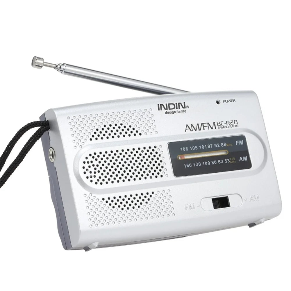 BC-R28 AM FM Radio Telescopic Antenna Radio Speaker Battery Operated Portable Radio Best Reception For Elder Home