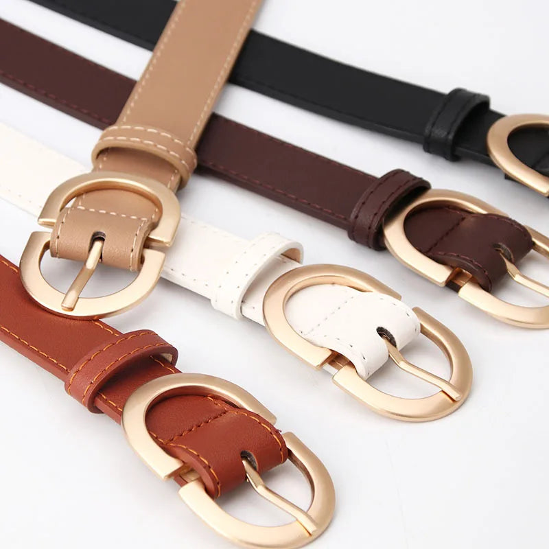 Luxury Belt For Women Pin Buckle Metal Adjustable High Quality Waistband Jeans Girl Fashion Lady Girdle Designer Trend Belts New