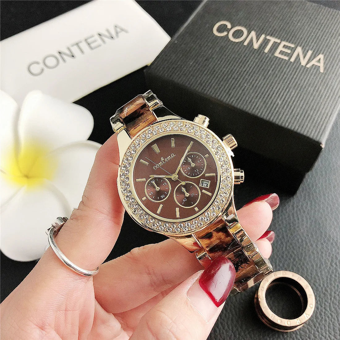 CONTENA 2023 Top Brand Luxury Watches for Women Fashion Creative Steel Bracelet Women's Watches Ladies Quartz Watch Reloj Mujer