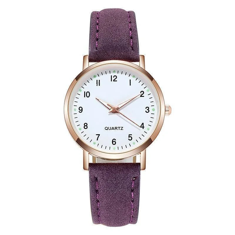 Senhoras Relógio Feminino Retro Luminoso Cravejado De Diamantes Cinto De Couro Relógio De Quartzo Feminino Simplicidade Decoração Casual Relógios De Pulso