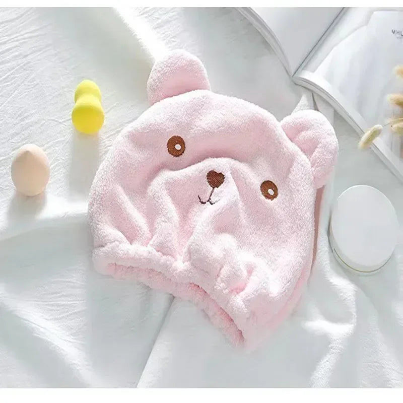 New Cartoon-shaped Hygroscopic And Breathable Microfiber Turban Quick-drying Hair Cap Wrapped Towel Cap Towel Hair Cap