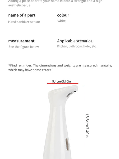 Automatic Sensor Soap Dispenser White High Quality Abs Waterproof Hand Soap Sensor Bathroom Smart Wash Handpiece