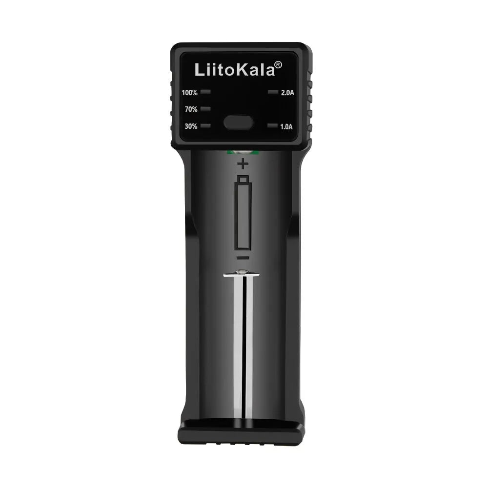 LiitoKala Lii-100C Lii-100 Battery Charger For 18650 18350 26650 16340 RCR123 14500 3.7V 1.2V Ni-MH Ni-Cd 2A USB Smart Charger