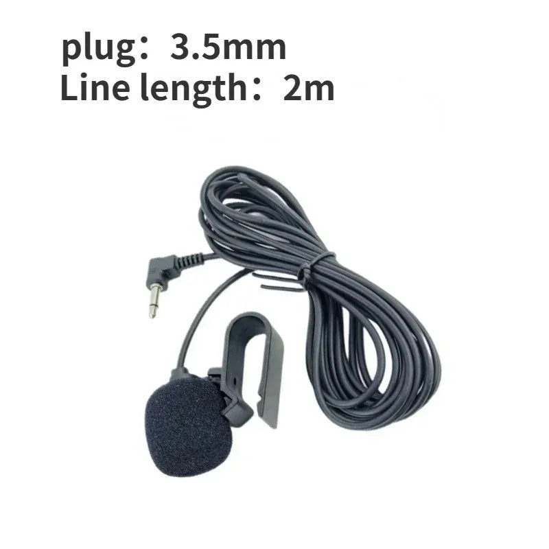 Car Audio Microphone 3.5mm Clip Jack Plug Mic Stereo Mini Wired External Microphone For Auto DVD Radio 2/3m Long Professionals