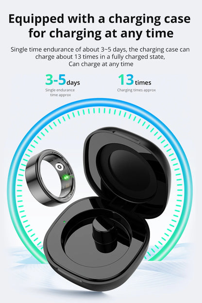 COLMI-R02 Smart Ring with Charging Case for Men Women, Battery Life, 39 Days, Health Monitor, 5ATM Waterproof, Multi-sport Mode