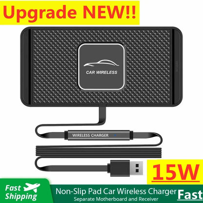 15W Wireless Charger Car Charger Wireless Charging Dock Pad For iPhone 14 13 12 Pro Max Samsung S22 S21 Fast Phone Car Chargers