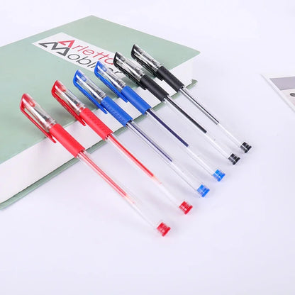 10 Pcs/Set Gel Pens 0.5mm Bullet Tip Ballpoint Pens Black/Blue/Red Ink School Stationery Writing Supplies office accessories