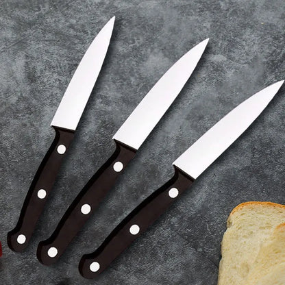 6-Pack Black Fruit Knife Kitchen Knife Professional Chef Knife Sharp Portable Kitchen Utensil Knife Peeling Anti-rust Anti-stick