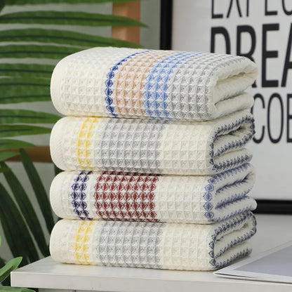 1pcs Waffle Gauze Towel Pure Cotton Small Square Towel Soft and Absorbent Square Adult Facial Wash Children's Small Towel