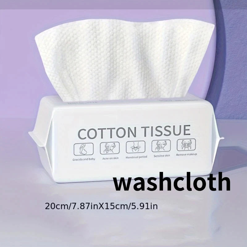 50pcs Washcloth Disposable Face Wash Towel Extractable Cotton Soft Towel Cotton Beauty Salon Cleansing Face Wipe Towel Towel