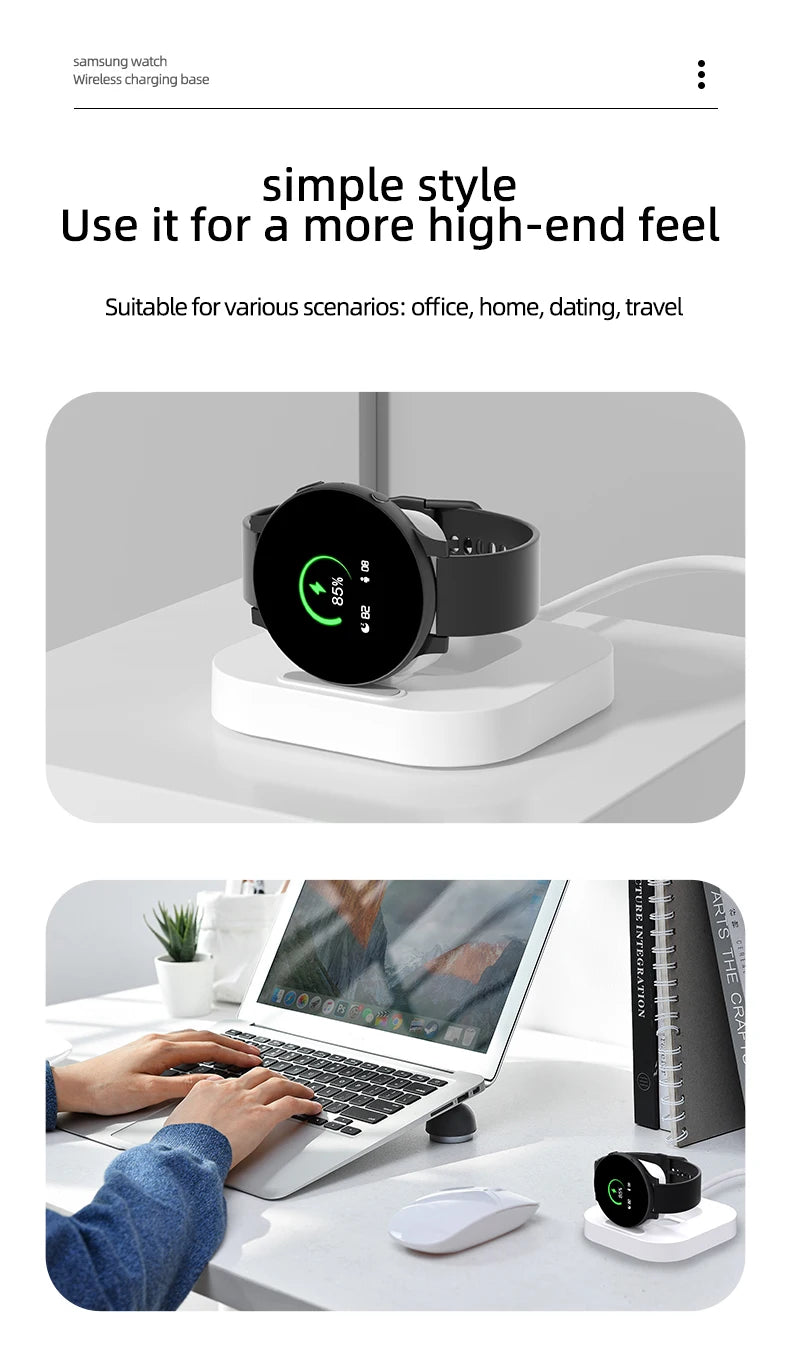 Watch Wireless Charger Stand For Samsung Galaxy Watch 6 5 4 3 Pro 45/40/44mm Active 2 Classic Type C Fast Charging Dock Station