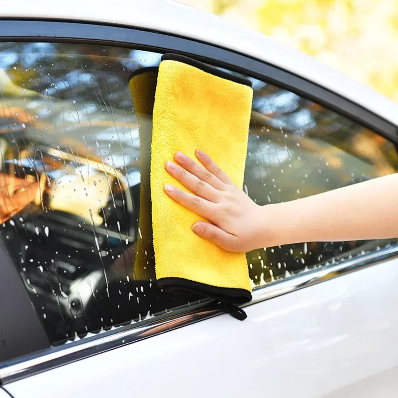 Car Body Cleaning Wipe Rag Water Absorption Drying Cloth Car Microfiber Washing Towels Soft  Double Layer Thicken