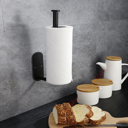 Adhesive Toilet Paper Holder Wall Mount For Bathroom Kitchen Silver Gold Black Towel Storage Stand Stainless Steel Tissue Rack