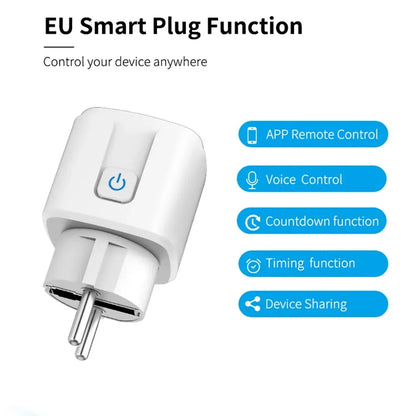 EWelink WiFi Smart Socket With Power Monitoring Smart Plug Voice Control Work with Alexa Google Home Yandex Маруся