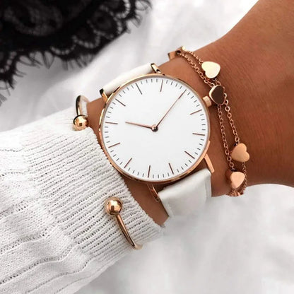 Luxury Rose Gold Watch Women Bracelet Watches Top Brand Ladies Casual Quartz Watch Steel Women's Wristwatch Montre Femme Relogio